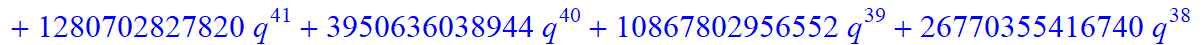 53*q^52+1326*q^51+42925*q^50+748524*q^49+9108506*q^48+84682752*q^47+632475390*q^46+3918287713*q^45+20586098169*q^44+93214388748*q^43+368208543326*q^42+1280702827820*q^41+3950636038944*q^40+108678029565...