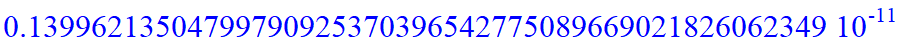 .13996213504799790925370396542775089669021826062349e-11