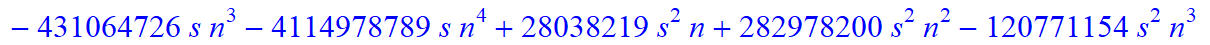 8, 1/2027025*(n-s)*(n+1+s)*(5958225-29270835*n-4869585*s+4705140635*n^4+22167082925*n^5+11949559635*n^6+1936133625*s^4*n^9+387226725*s^4*n^10+774453450*s^3*n^10+3872267250*s^3*n^9+333786369085*n^10-271...
