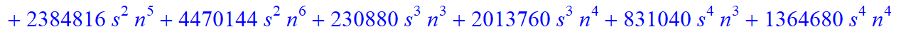 6, 1/10395*(n+1+s)*(n-s)*(-6165+9081*n+25515*s-779741*n^4-2674446*n^5-1130322*n^6+787544*n^10-213062*s^4*n+12626*s^4*n^2+3937720*n^9+103806*s*n-43960*s*n^2-930316*s*n^3-1264574*s*n^4+27584*s^2*n-323854...