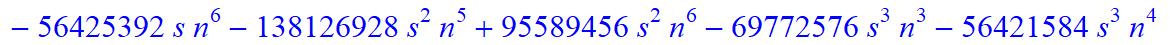 7, 1/135135*(n+1+s)*(n-s)*(-165627-1429812*n-348732*s+53999693*n^4-13366100*n^5-272463444*n^6+799695072*n^10-4644740*s^4*n-19959276*s^4*n^2+805620640*n^9+1541398*s*n+13580962*s*n^2+15871208*s*n^3-68997...
