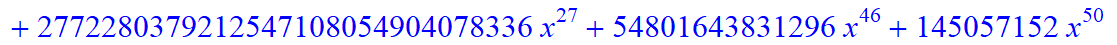 11, -16*x^11*(373885938633714892595043630206418944*x-785850675191360539652971540911226880*x^6+9766025008424254138457522176*x^31+148362486878215103575953759606407168*x^16+312500191121381807730221645824*...