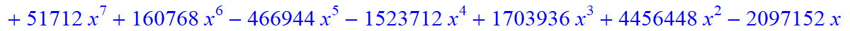 11, -16*x^11*(373885938633714892595043630206418944*x-785850675191360539652971540911226880*x^6+9766025008424254138457522176*x^31+148362486878215103575953759606407168*x^16+312500191121381807730221645824*...