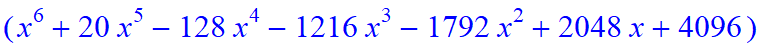 6, -2*x^6*(x^15-48*x^14-208*x^13+20224*x^12-32256*x^11-2519040*x^10+11366400*x^9+72794112*x^8-422707200*x^7-616300544*x^6+5289017344*x^5-327155712*x^4-24897388544*x^3+17985175552*x^2+34628173824*x-3435...