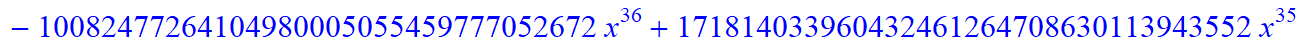 12, -16*x^12*(3484661578453870335096687667405022369415168*x-12744058480179611166081116034089661564452864*x^6+34635612176456290731142298543815917568*x^31-2576446976*x^60-392946513920*x^59+11405062539477...