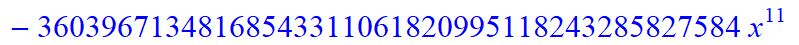 12, -16*x^12*(3484661578453870335096687667405022369415168*x-12744058480179611166081116034089661564452864*x^6+34635612176456290731142298543815917568*x^31-2576446976*x^60-392946513920*x^59+11405062539477...