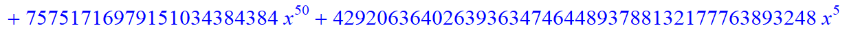 12, -16*x^12*(3484661578453870335096687667405022369415168*x-12744058480179611166081116034089661564452864*x^6+34635612176456290731142298543815917568*x^31-2576446976*x^60-392946513920*x^59+11405062539477...