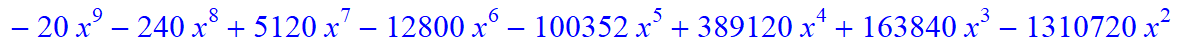 12, -16*x^12*(3484661578453870335096687667405022369415168*x-12744058480179611166081116034089661564452864*x^6+34635612176456290731142298543815917568*x^31-2576446976*x^60-392946513920*x^59+11405062539477...