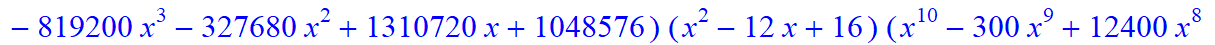 12, -16*x^12*(3484661578453870335096687667405022369415168*x-12744058480179611166081116034089661564452864*x^6+34635612176456290731142298543815917568*x^31-2576446976*x^60-392946513920*x^59+11405062539477...