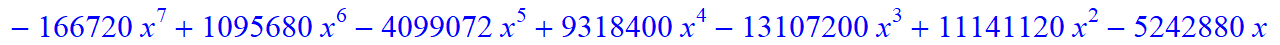 12, -16*x^12*(3484661578453870335096687667405022369415168*x-12744058480179611166081116034089661564452864*x^6+34635612176456290731142298543815917568*x^31-2576446976*x^60-392946513920*x^59+11405062539477...