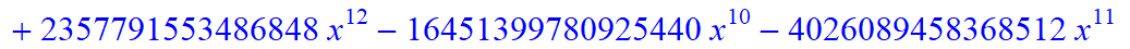 8, -64*x^8*(432908514180988928*x-99349671662583808*x^6+8814256979968*x^16+19802923008*x^19-212003225600*x^18-529029136384*x^17-194547999735545856*x^7-3156*x^25+52*x^26-8473216*x^22-3776*x^24+1541376*x^...
