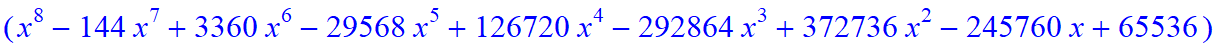8, -64*x^8*(432908514180988928*x-99349671662583808*x^6+8814256979968*x^16+19802923008*x^19-212003225600*x^18-529029136384*x^17-194547999735545856*x^7-3156*x^25+52*x^26-8473216*x^22-3776*x^24+1541376*x^...