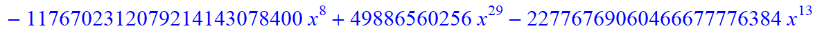9, -2*x^9*(-2116800775946318467039232*x+1151363907654123125735424*x^6-138897408*x^31-2867285827961952927744*x^16-63257313280*x^28+1208925819614629174706176+x^36-80*x^35-21497576424866840576*x^19+207199...
