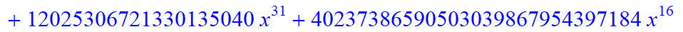 10, -2*(1267960085238050746565427986432*x-1423529193177884783626023862272*x^6+12025306721330135040*x^31+40237386590503039867954397184*x^16+940098527345896325120*x^28-54436437426176*x^36+788880901013504...
