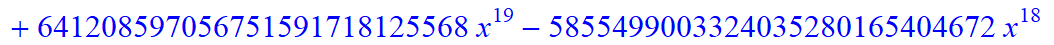 10, -2*(1267960085238050746565427986432*x-1423529193177884783626023862272*x^6+12025306721330135040*x^31+40237386590503039867954397184*x^16+940098527345896325120*x^28-54436437426176*x^36+788880901013504...