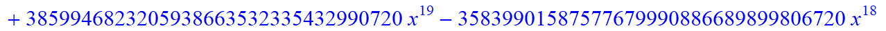 11, -16*x^11*(373885938633714892595043630206418944*x-785850675191360539652971540911226880*x^6+9766025008424254138457522176*x^31+148362486878215103575953759606407168*x^16+312500191121381807730221645824*...