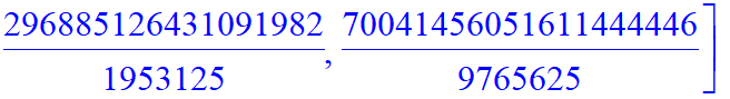 [0, 538/25, 26166/125, 2727022/625, 316187886/3125, 1794924814/625, 7408130065518/78125, 1398237253207486/390625, 296885126431091982/1953125, 70041456051611444446/9765625]
