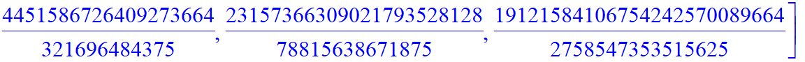 [0, 6464/1225, 1118784/42875, 404091584/1500625, 164434588992/52521875, 16325833534912/367653125, 47171357844825408/64339296875, 4451586726409273664/321696484375, 23157366309021793528128/78815638671875...