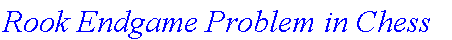 `Rook Endgame Problem in Chess `